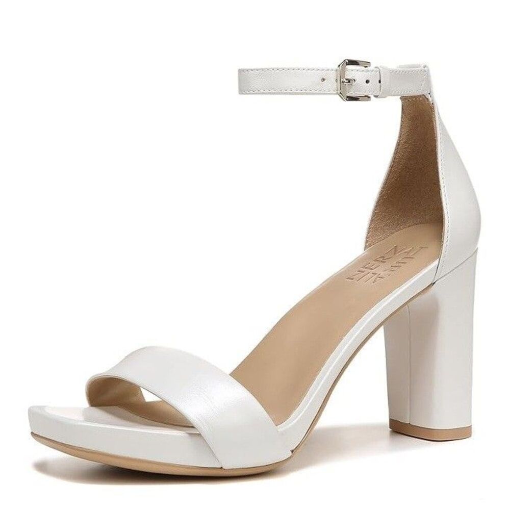 Naturalizer Womens 9.5 M White Leather Joy Sandals Pumps High Heels NIB SC9